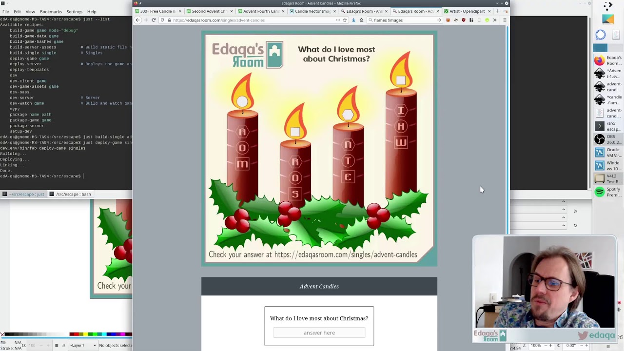 Designing an advent candle puzzle