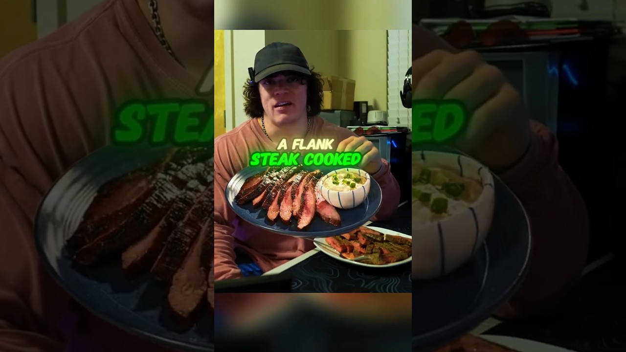 Sam Sulek Shares The Best Way to Cook a Flank Steak #samsulek #flanksteak #steak #samsulekshorts