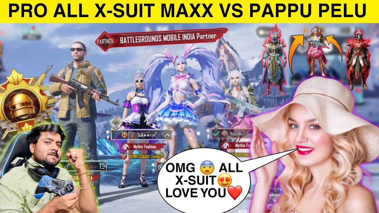 PAPPU PELU CHALLENGE BY TOXIC GIRLS X-SUIT SQUAD TROLLING ME 😨BATTLEGROUND MOBILE INDIA PARTNER😈