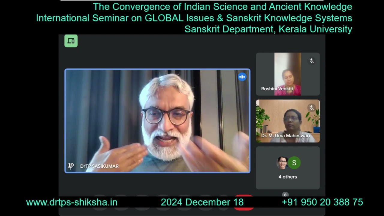 241218, The Convergence of Indian Science and Ancient Knowledge, sanskrit, science, Heritage,  DrTPS