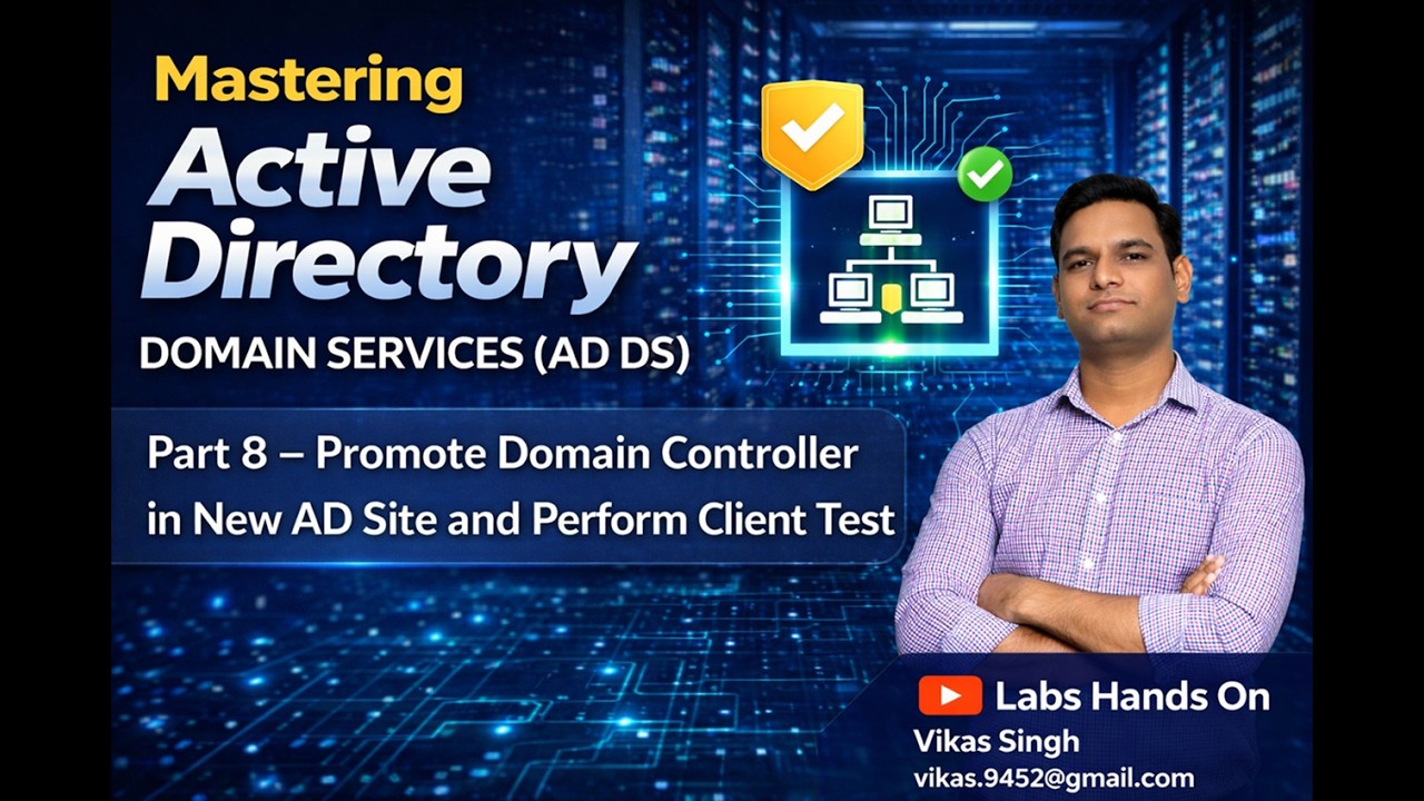Освоение Active Directory (AD DS) | Часть 8 | Повышение роли контроллера домена в новом сайте AD ...