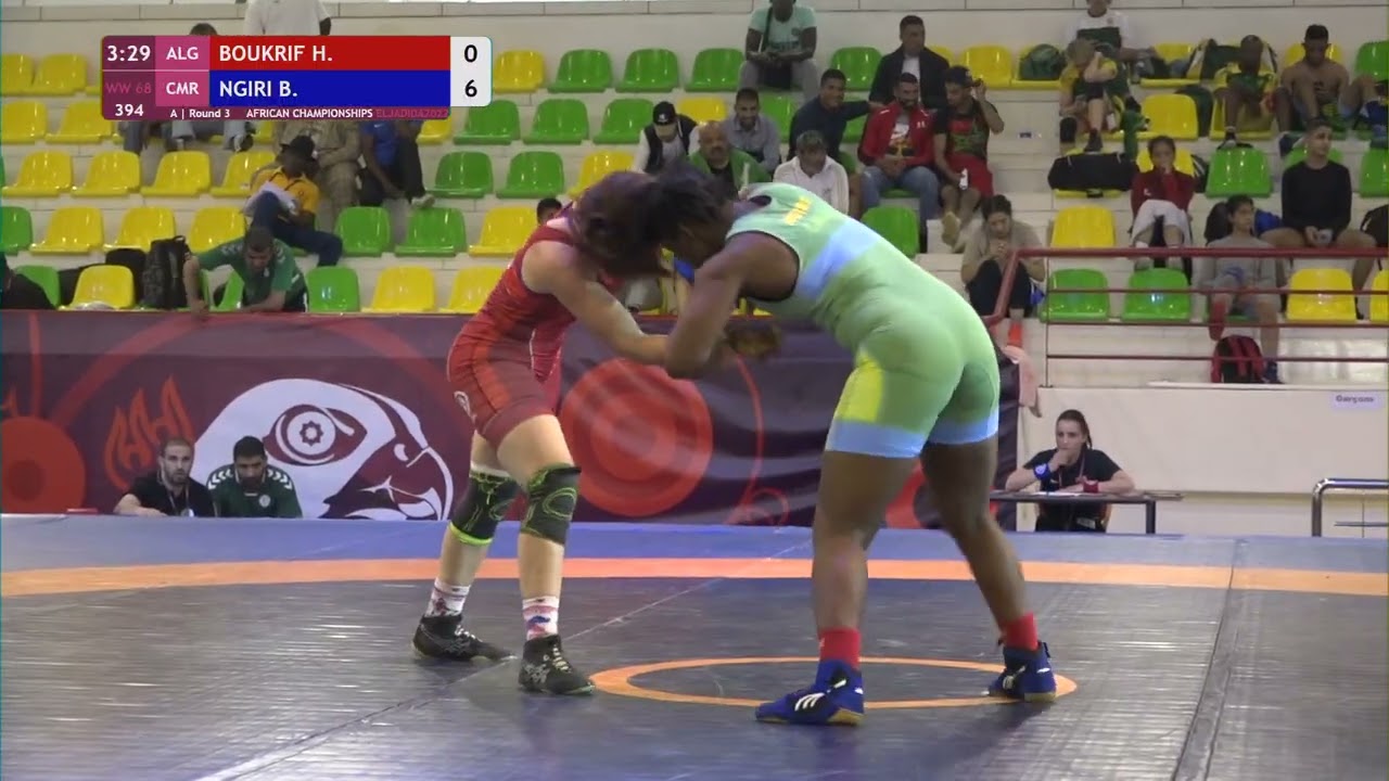 Round 3 WW - 68 kg: H. BOUKRIF (ALG) v. B. NGIRI (CMR)