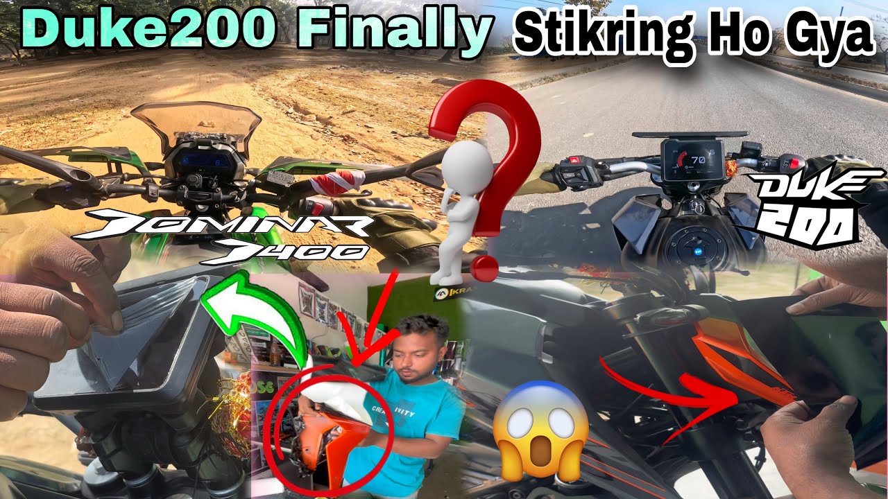 Finally Complete Duke 200 Stickering 🔥 Transformation😱 #dhtrider01 #duke200 #stikring