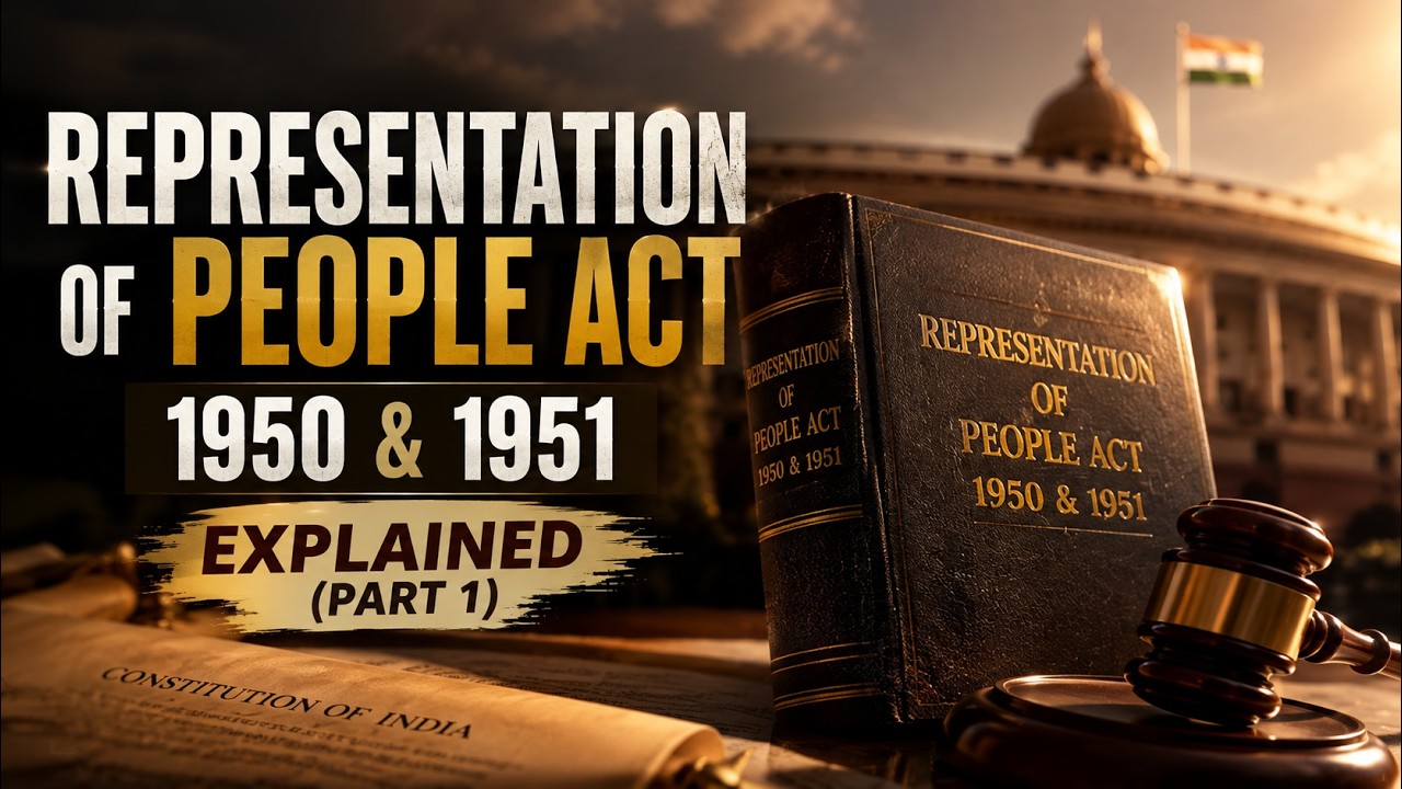 Representation of People Act 1950 & 1951 Explained (Part 1) | Indian Polity for UPSC CSE