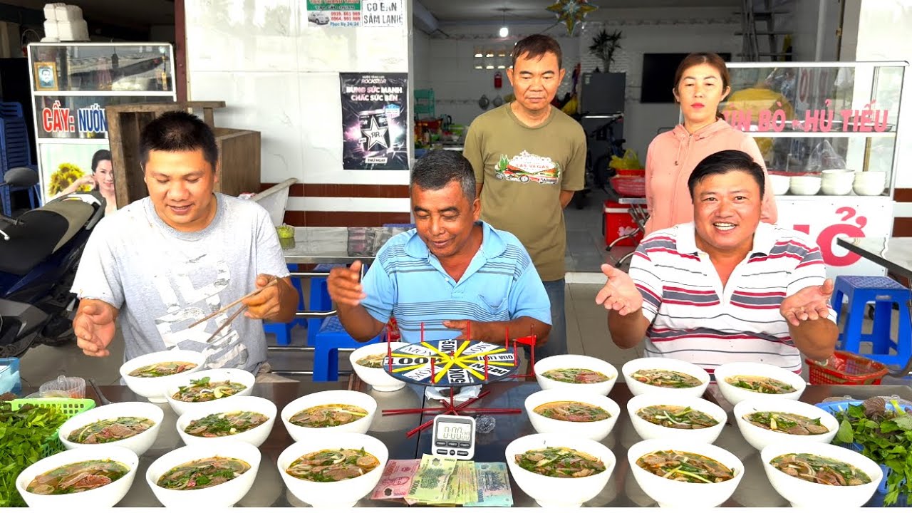 Quay Thưởng “Thua Phải Trả Tiền Bún” Người Cuối Cùng Ngừng Ăn BÚN BÒ HUẾ Được 4Tr | ATĐQ
