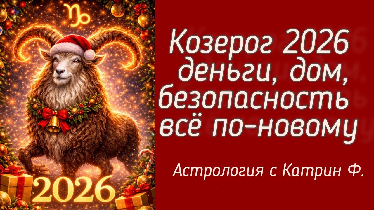 ♑КОЗЕРОГ 2026💸 ДЕНЬГИ 🏠 ДОМ И БЕЗОПАСНОСТЬ✅ ВСЕ ПО  НОВОМУ🎄ПРОГНОЗ НА 2026 🪐АСТРОЛОГИЯ С КАТРИН Ф💖