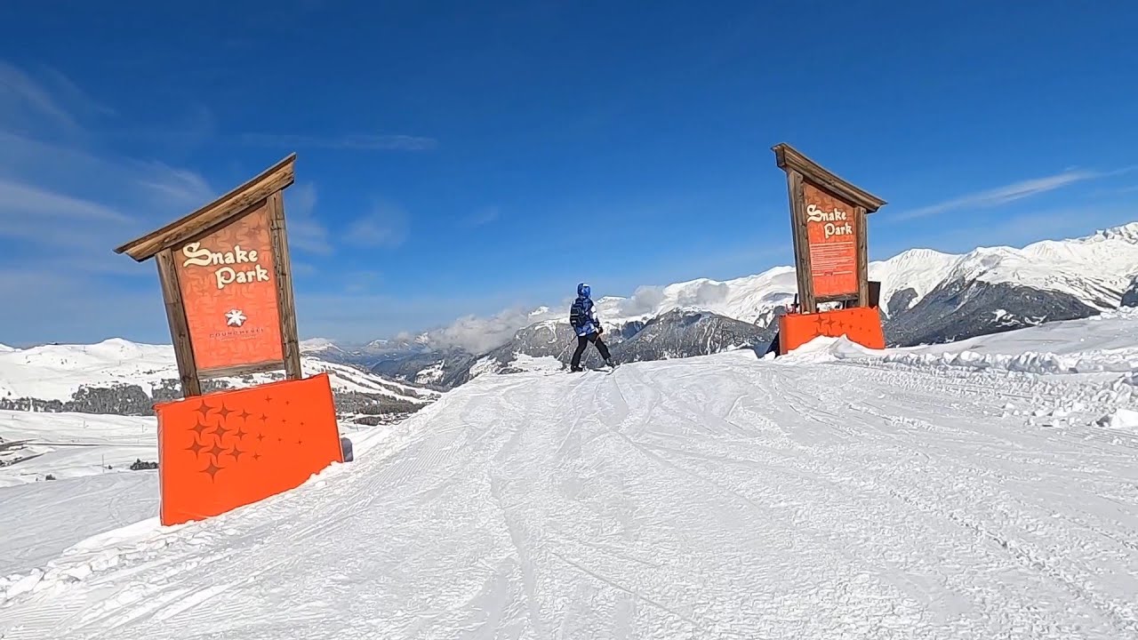 3 Valleys France ❄️ SNAKE PARK & Gentianes Blue Run | GoPro HD POV Skiing Val Thorens ⛷️
