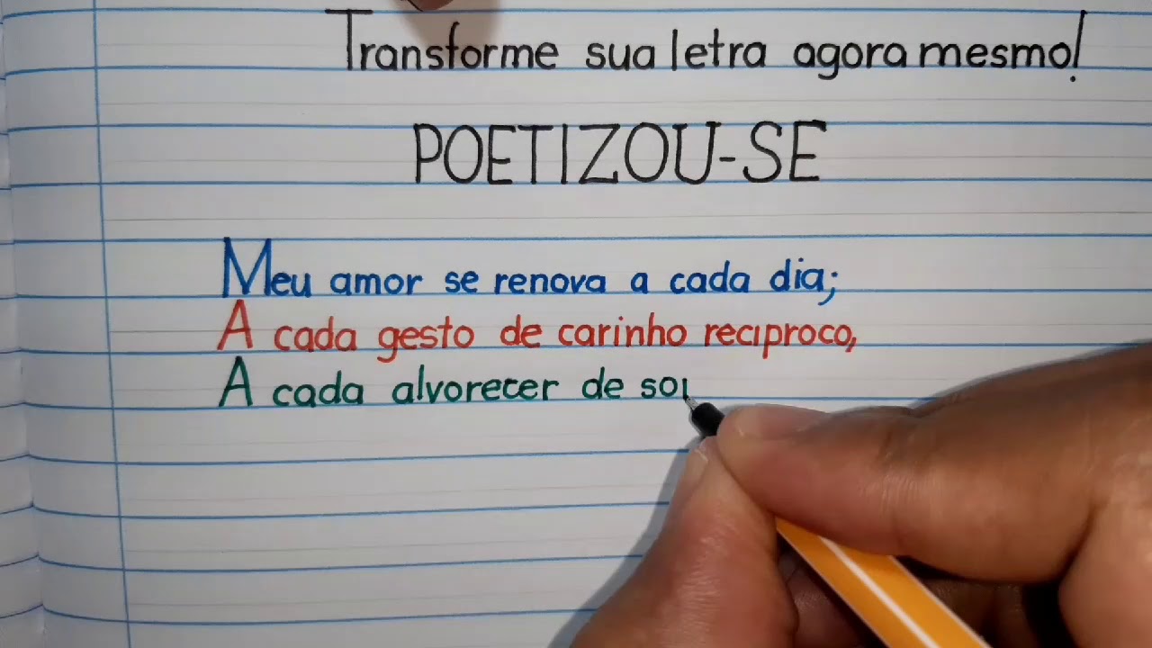 Como escrever uma letra redonda e BONITA.  Caligrafia DS