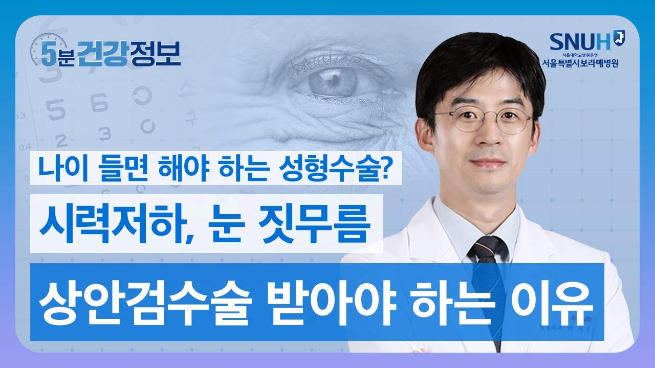 두통, 피로, 눈 짓무름까지? 상안검 수술 꼭 필요한 증상 2가지 [5분 건강정보]