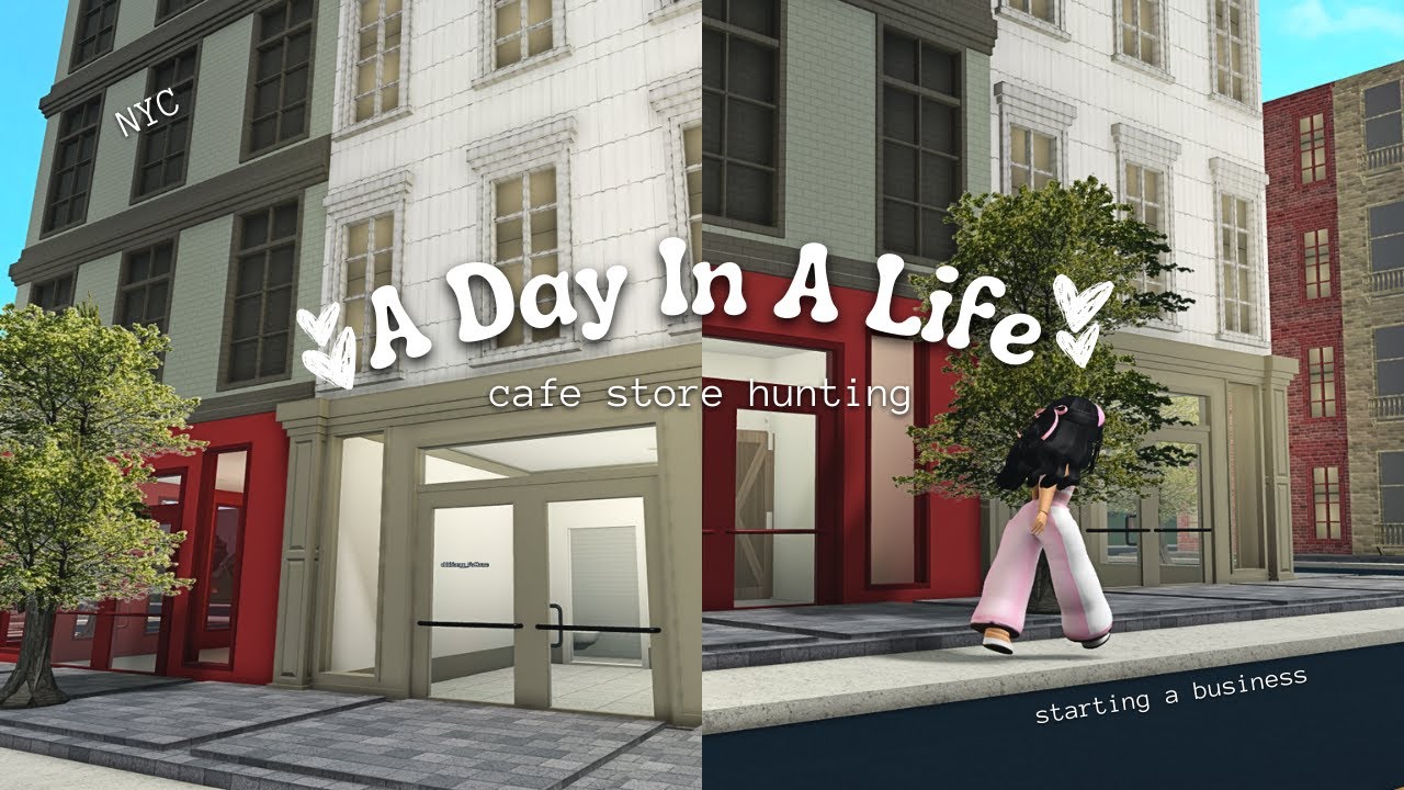 ♡Cafe Store Hunting around Nyc ♡ Bloxburg Rp