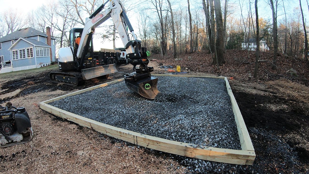 Building a Shed Pad & Grinding Big Oak Stumps