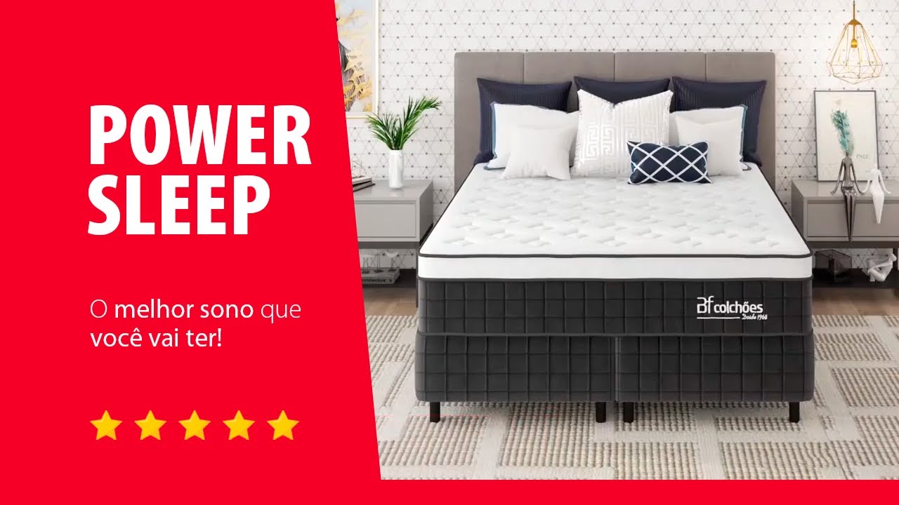 Cama Box Premium Mola Ensacada com Espuma D33 e Pillow Top Viscoel&aacute;stica Nasa - Power Sleep