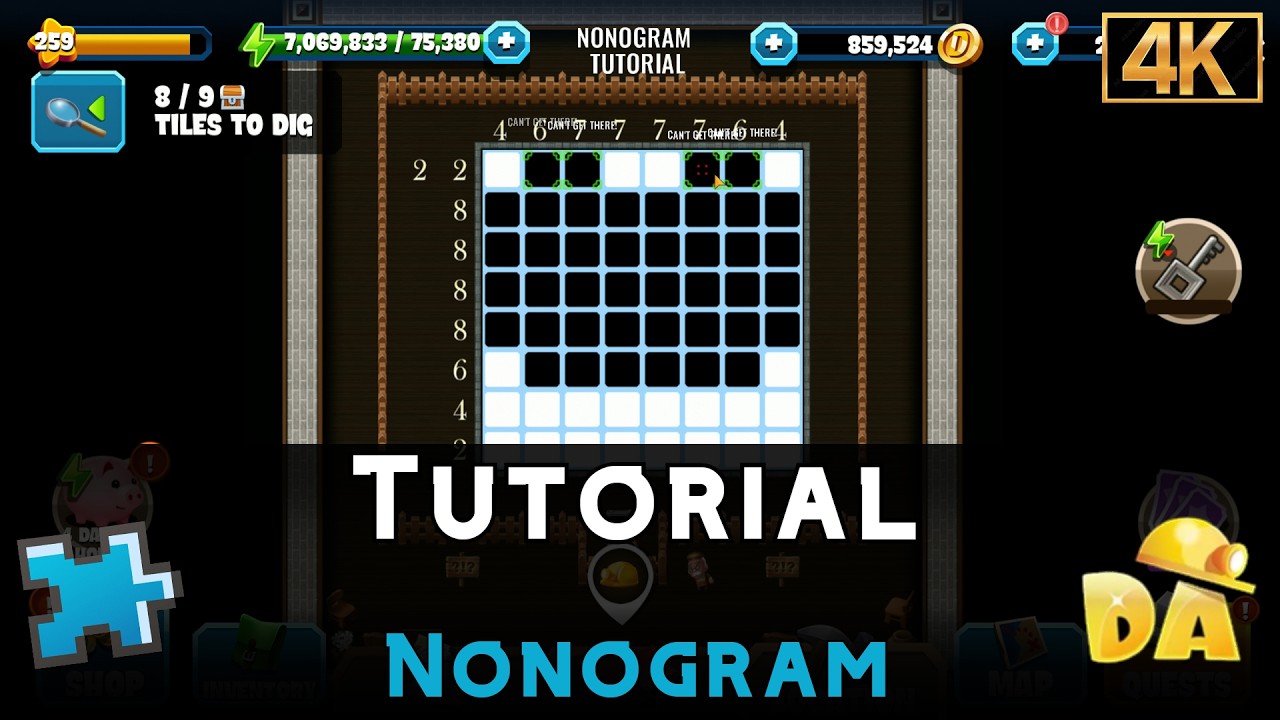 Nonogram Tutorial | Nonogram | Diggy's Adventure