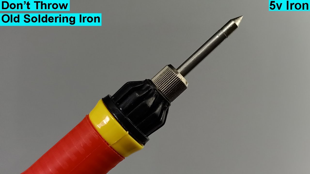 How to make 5v DC Soldering iron // Don't Throw away your Old Soldering Iron