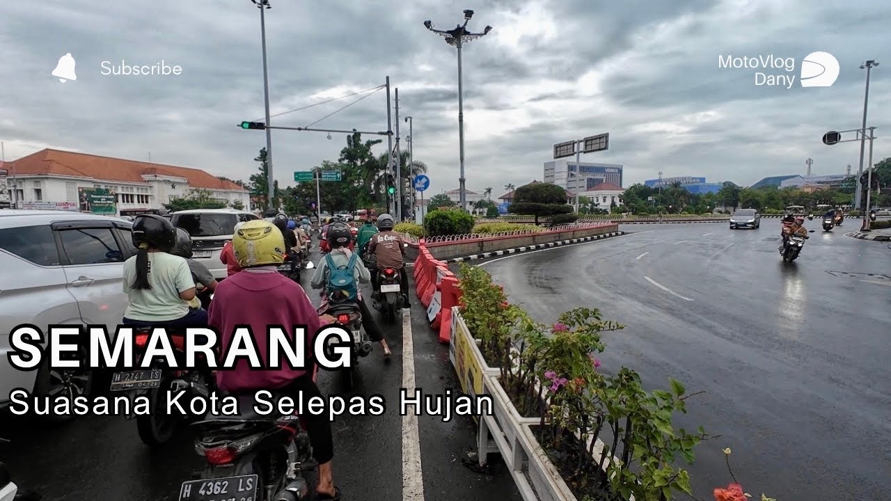 After Rain Ride! 🌧️🏍️ Suasana Pusat Kota Semarang Setelah Hujan