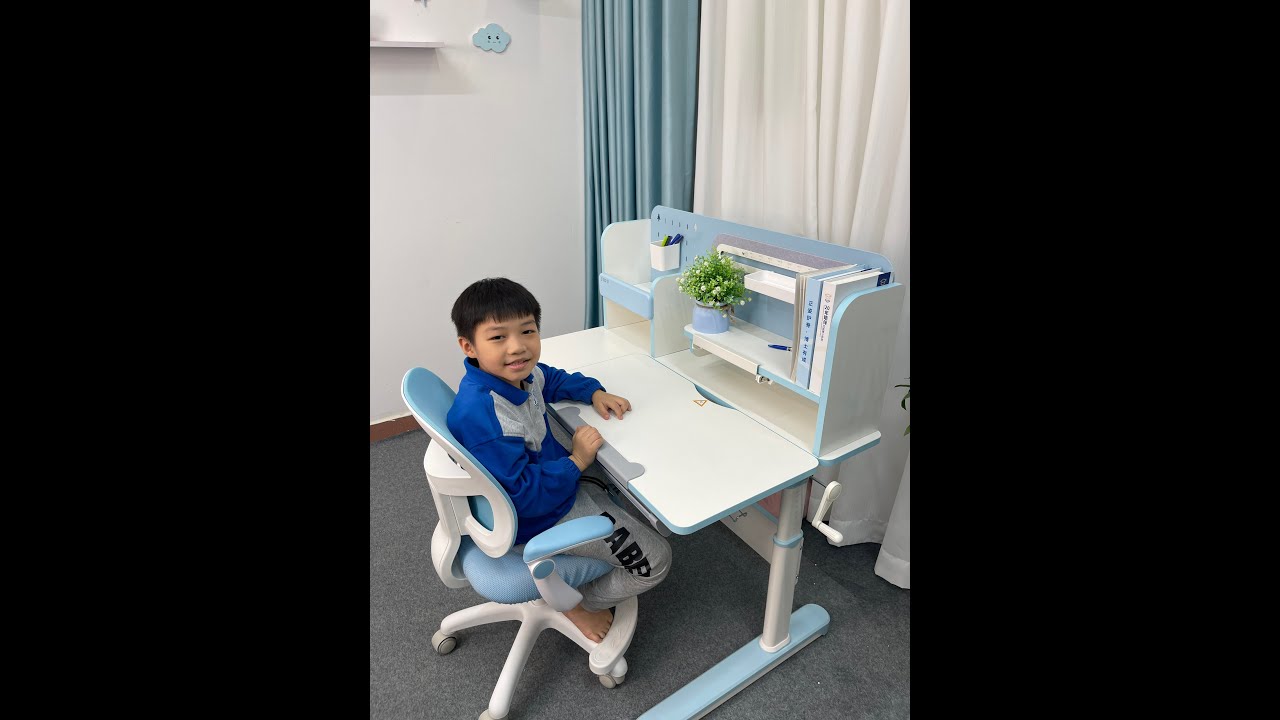 Bộ bàn học chống gù, bàn ghế nâng hạ chiều cao cho học sinh, bàn ghế thông minh học sinh giá tốt