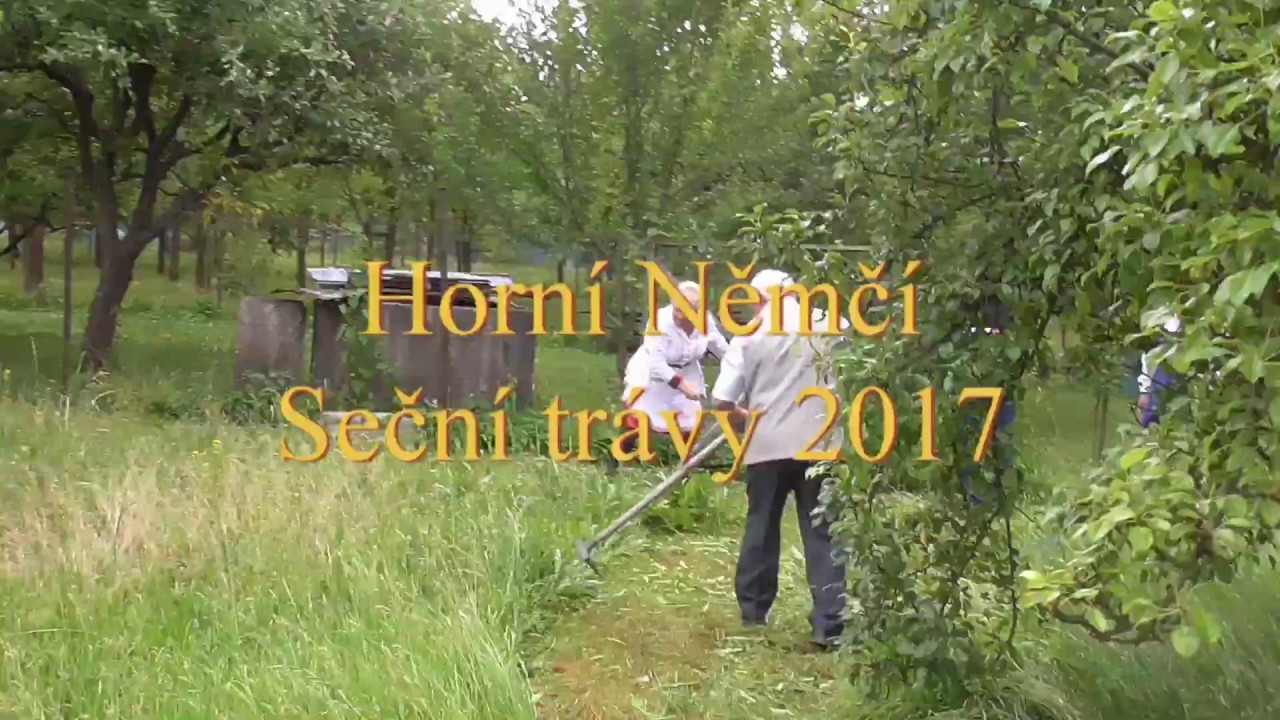 Horní Němčí sečení trávy 2017