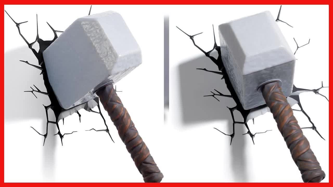 3DLightFX Marvel Avengers Thor Hammer 3D Deco Light