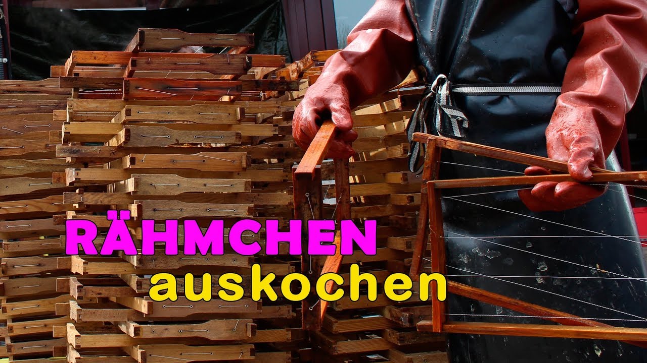 ► Rähmchen auskochen mit Natronlauge