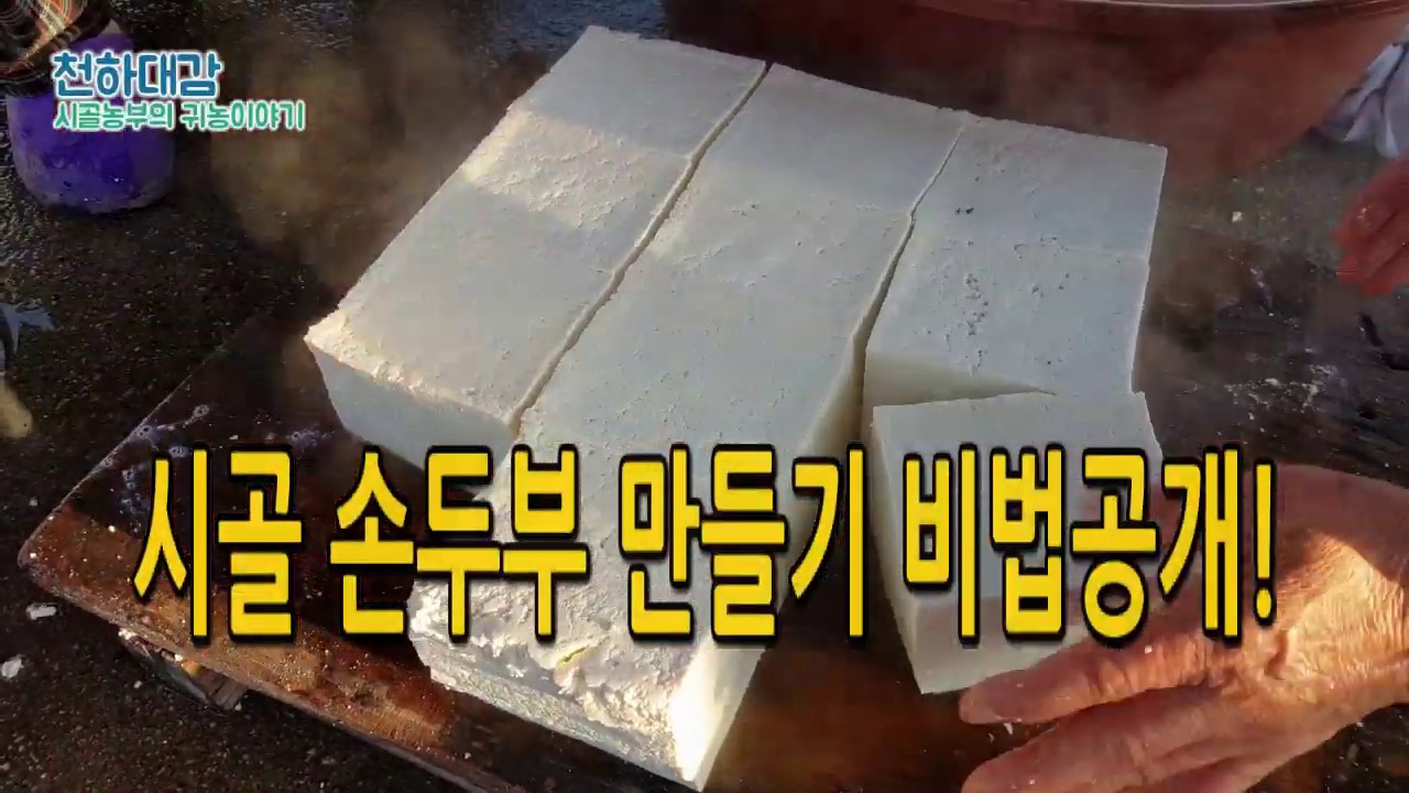 시골 손두부 만들기 순두부 만드는법 비법공개 [시골농부 천하대감]