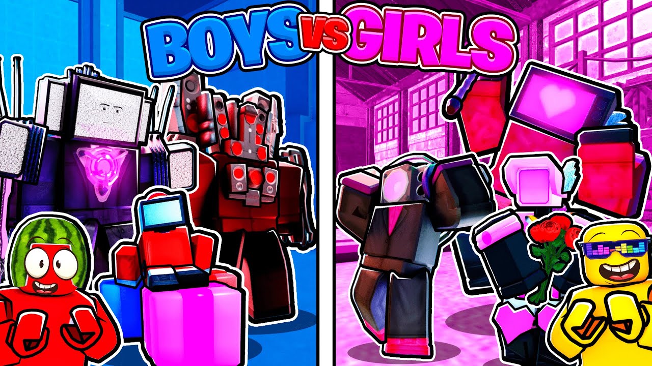 Toilet Tower Defense BOYS vs GIRLS