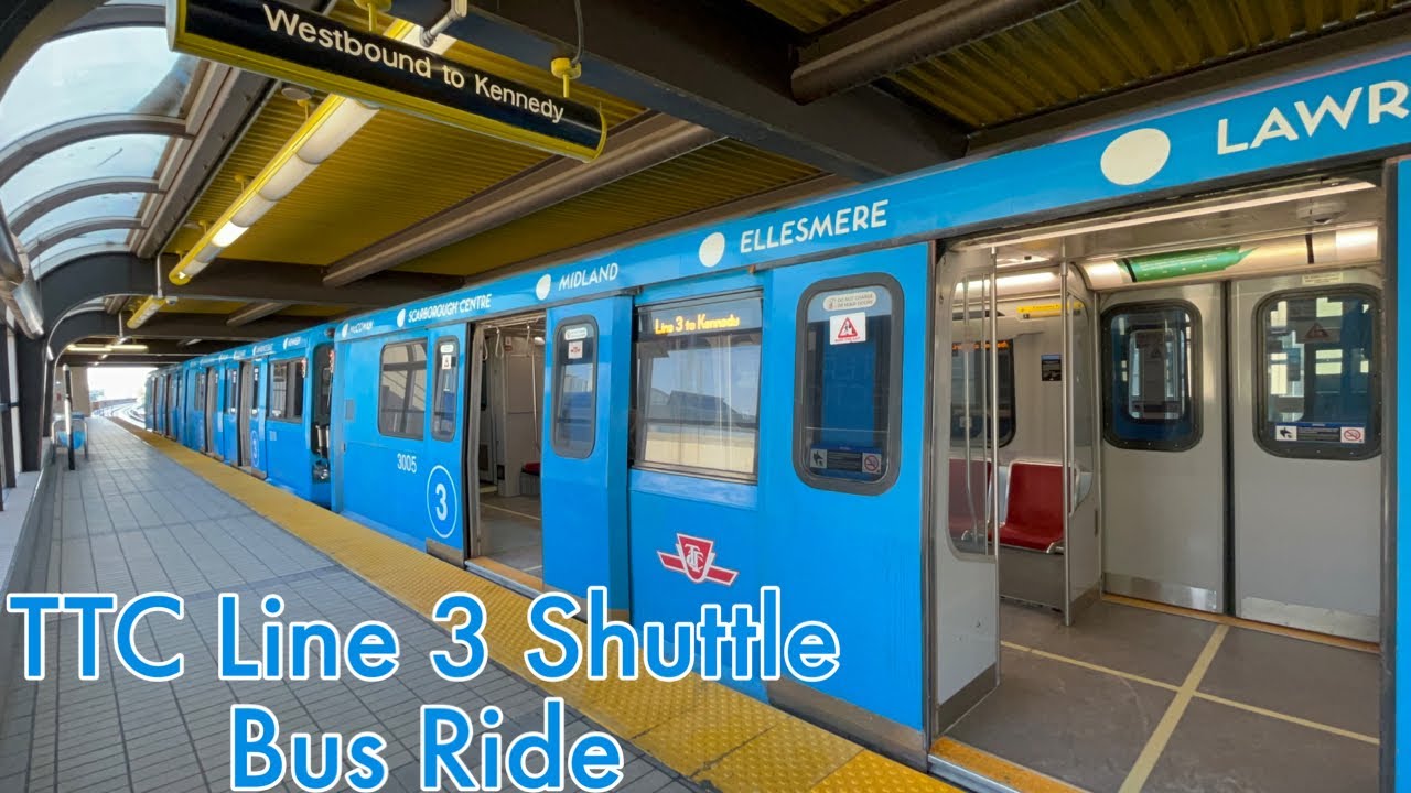 Toronto TTC Line 3 Shuttle Bus Ride Due to Mechanical Problem 11/21/2022