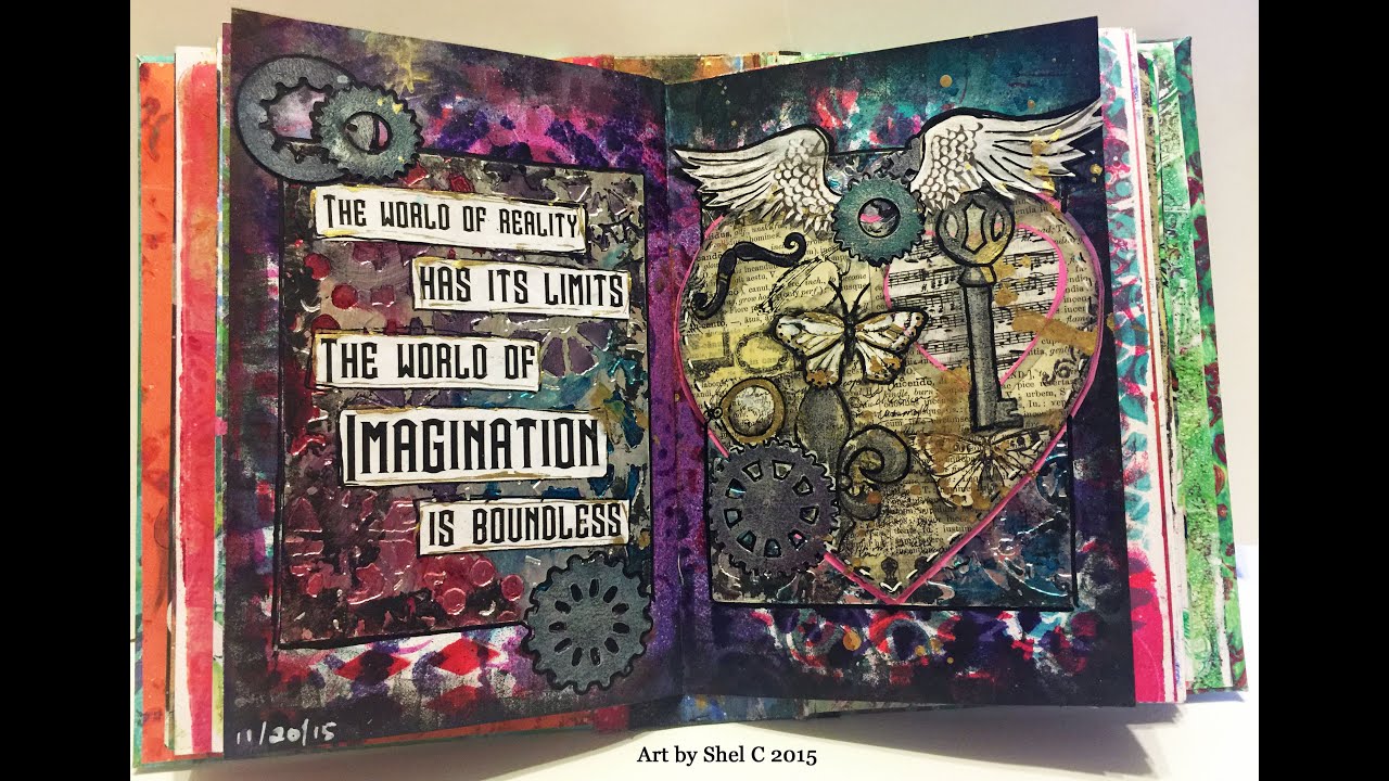 NaNoJouMo Art Journal Page - Steampunk