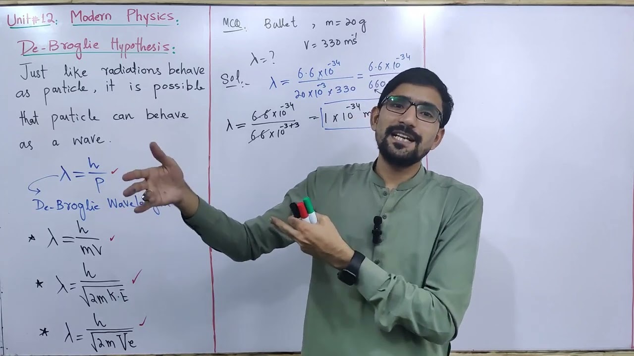 MDCAT 2023| FSc| Lec#5 De-Broglie Hypothesis Unit#10 Modern Physics