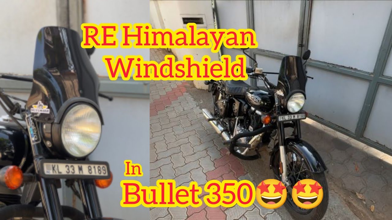RE Himalayan visor in Bullet 350🤩🤩  Royal Enfield bullet 350 modified  classic 350  modified