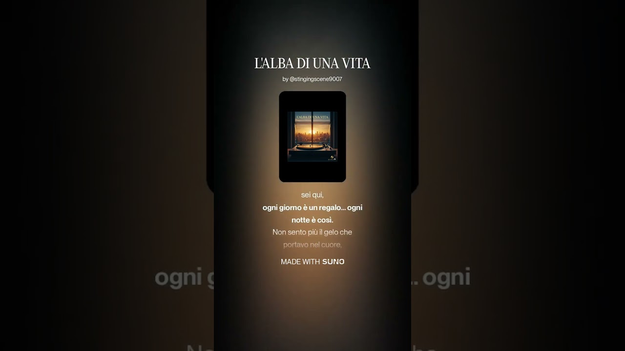 L'ALBA DI UNA VITA