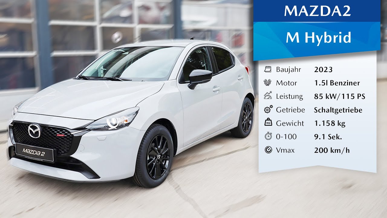 2023 Mazda2 Homura 1.5 e-SKYACTIV-G 90 PS | AERO GRAY (52C) | 360° Ansicht + Innenraum (4k)