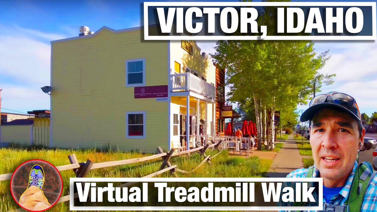 City Walks - Victor Idaho Virtual Treadmill Walk - Exploring Small Town Idaho