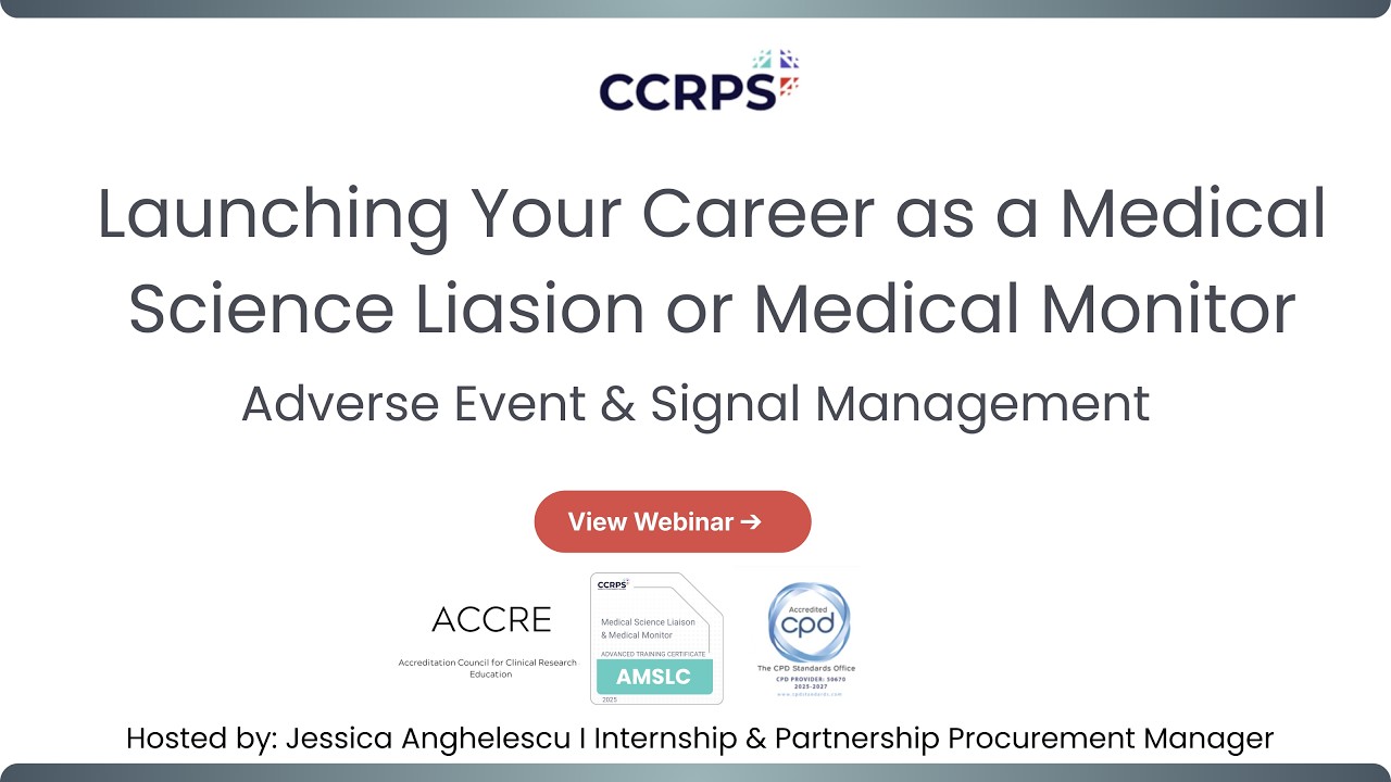 Clinical Research: Adverse Event Reporting & Signal Management | AMSLC by CCRPS