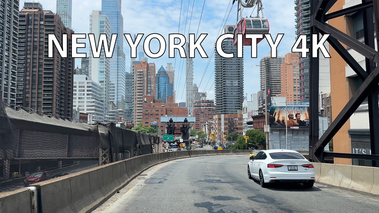 New York City 4K - Driving Downtown - Ambient Drive TV