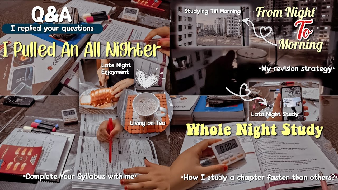 🌙 Pulling an All-Nighter | Q&A, Study Hacks & Midnight Tea Vibes ☕📚