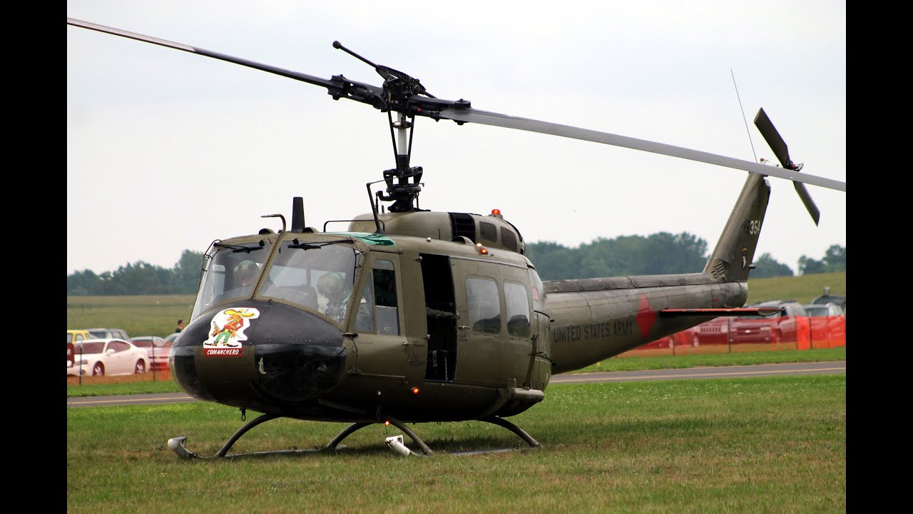 Flight in USA Bell UH-1H Huey Gunship Helicopter Iconic Sound Served in Vietnam, Desert Storm N354HF