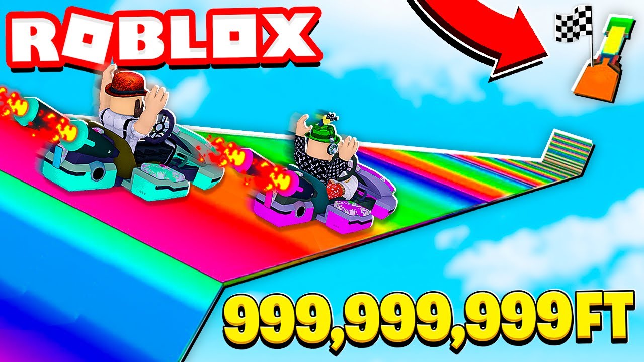 THE LONGEST 999,999,999 FEET SLIDE EVER in ROBLOX