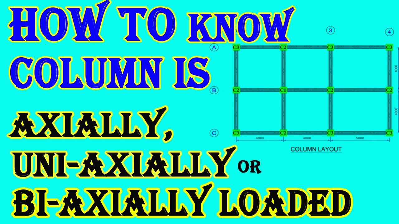 How to know if a column is Axially, Uni-axially or Bi-axially loaded from Column layout