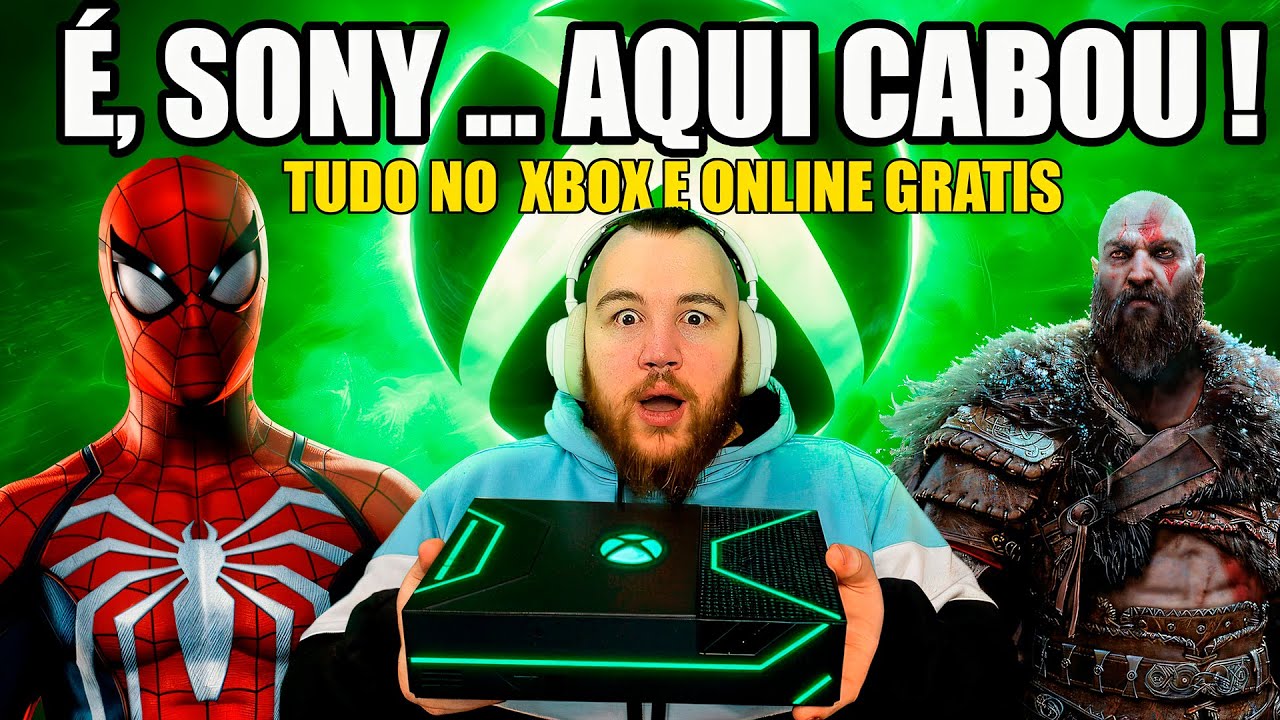 ACABOU o REINADO do PLAYSTATION Todos os EXCLUSIVOS de PS5 no NOVO XBOX e sem PAGAR pra JOGAR ONLINE