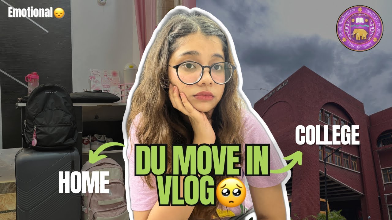 Leaving Home for College 😭 | Delhi University Move-In Vlog 2025 | #cuet2025 #delhiuniversity