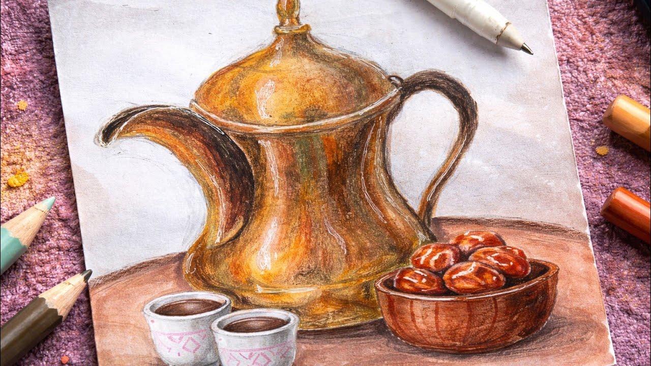 Ramadan Stories and Painting | How to Paint Arab Tea