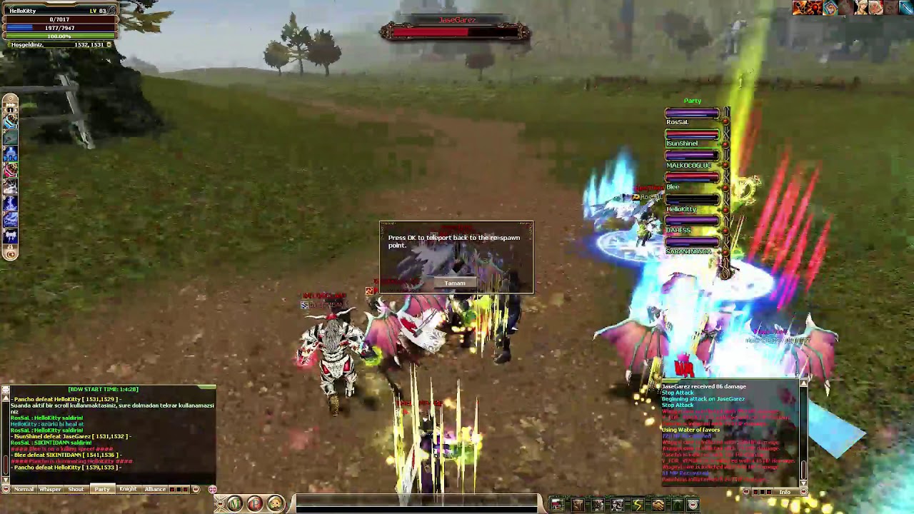 HelloKitty & Yandaşları 5e3 Party ile Çarpışıyor :P #knightgame