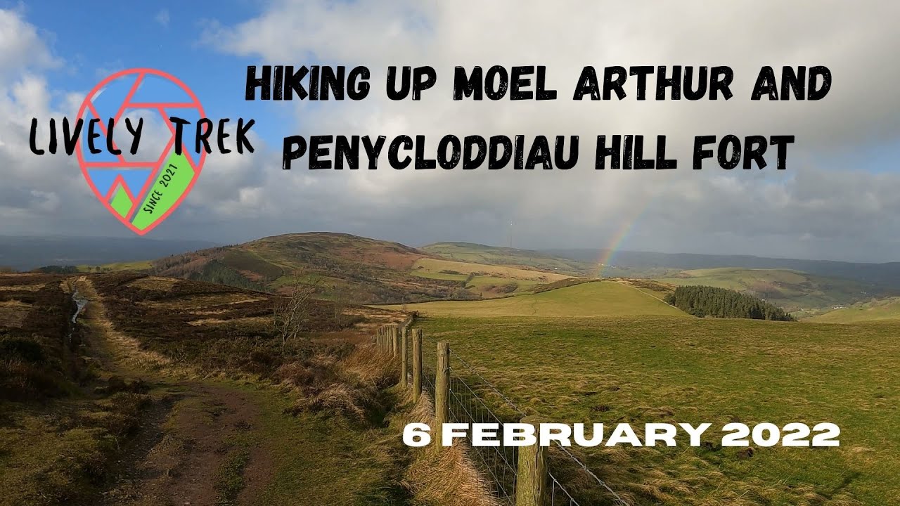Hiking up Moel Arthur and Penycloddiau Hill Fort and I also get pelted by hail.