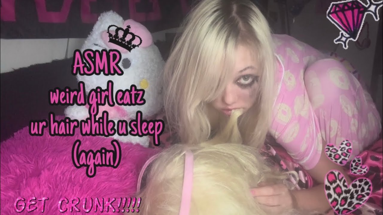 ASMR weird girl eatz ur hair while you sleep 🩷🐾 AGAIN pt. 9 
