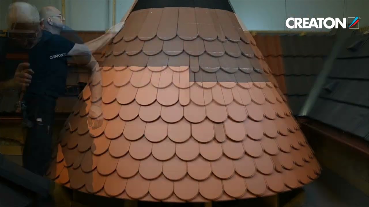 Pokrivanje zaobljene strehe - POKRIVANJE NEPRAVILNEGA STOŽCA