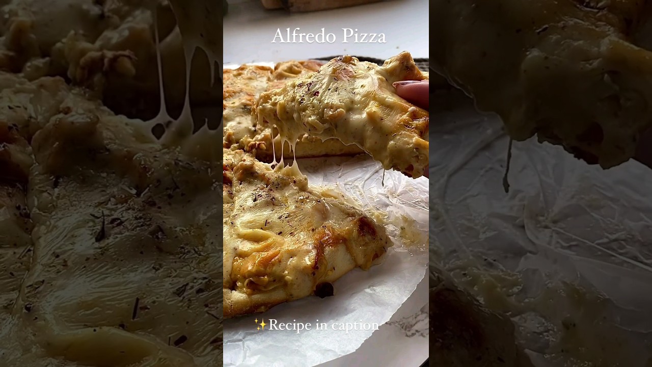 Alfredo pizza | chicken pizza | pizza at home