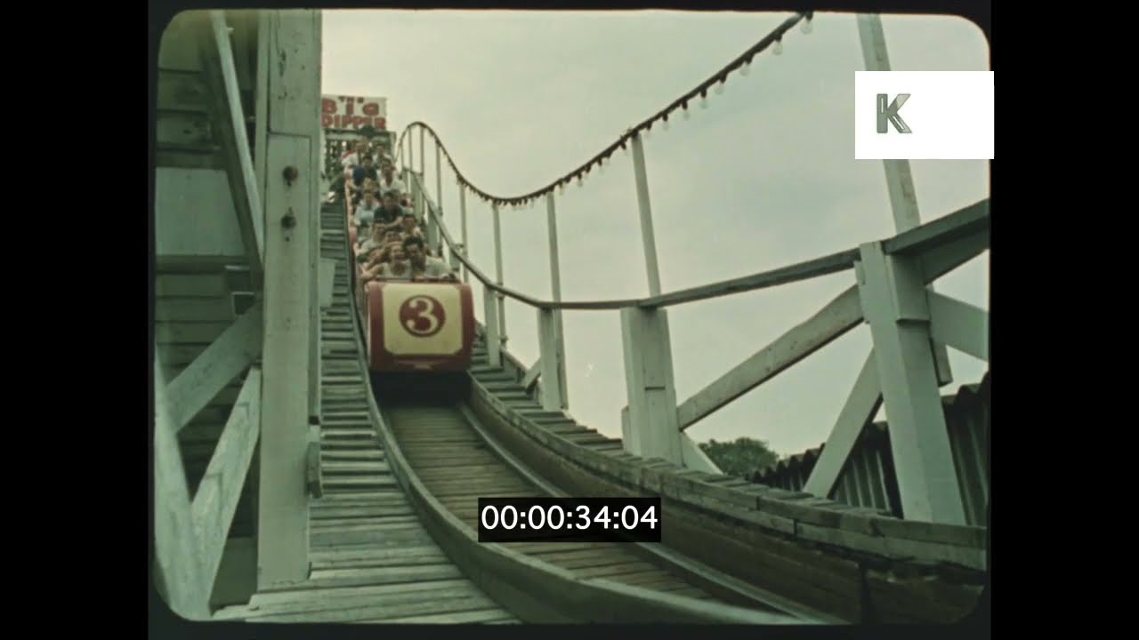1960s London, Teenagers Having Fun at Battersea Funfair, 35mm