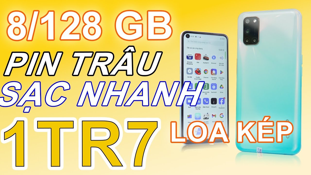 MUA THỬ OPPO A92 LAZADA GIÁ 1TR7: 8/128, LOA KÉP, PIN TRÂU, SẠC NHANH...