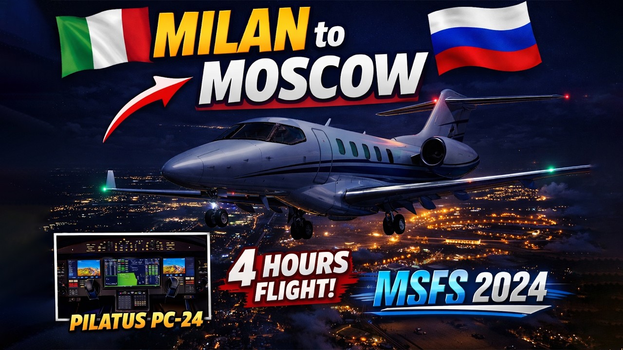 Pilatus PC-24 [Career - VIP] | Milan (ITALY) [LIMC] ➝ Moscow (RUSSIA) [UUEE]