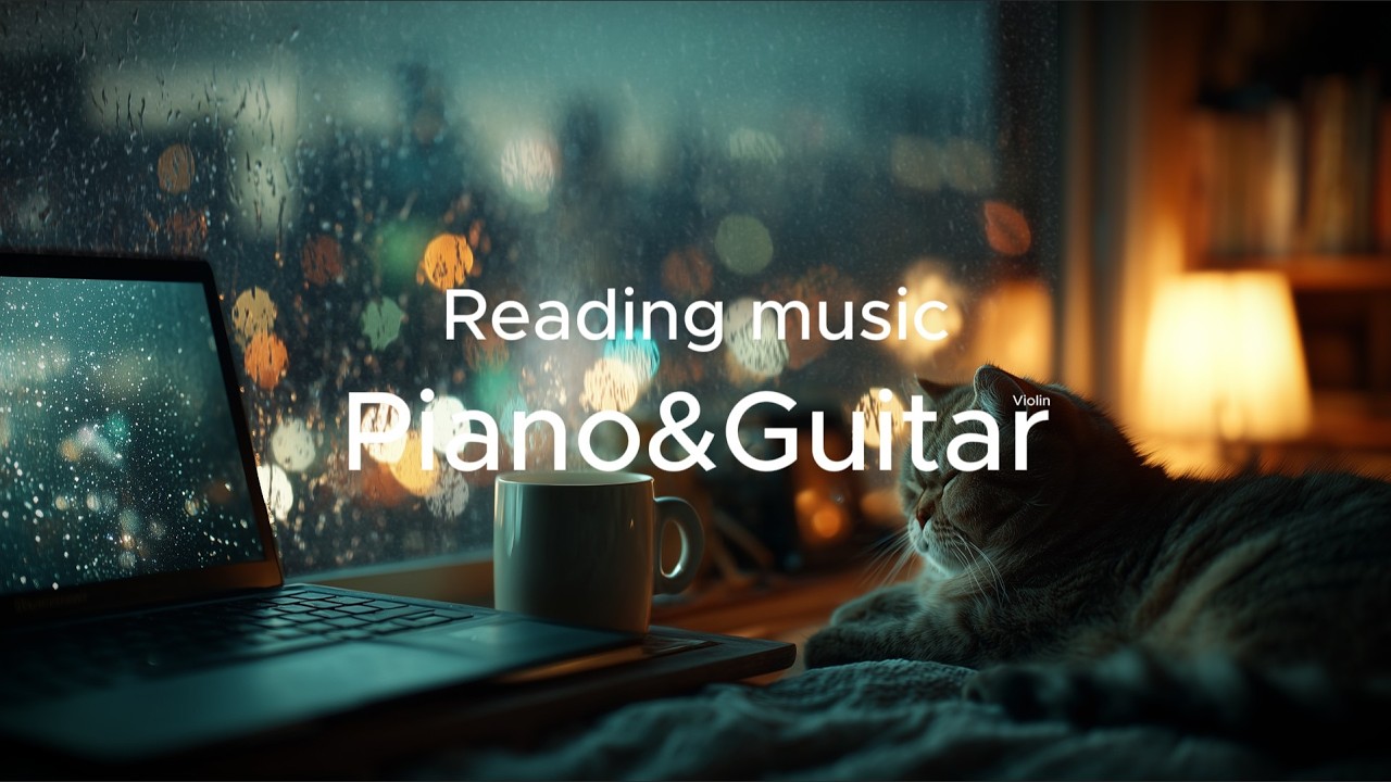 slow piano & classical guitar instrumental — rainy night music for reading, sleep, focus